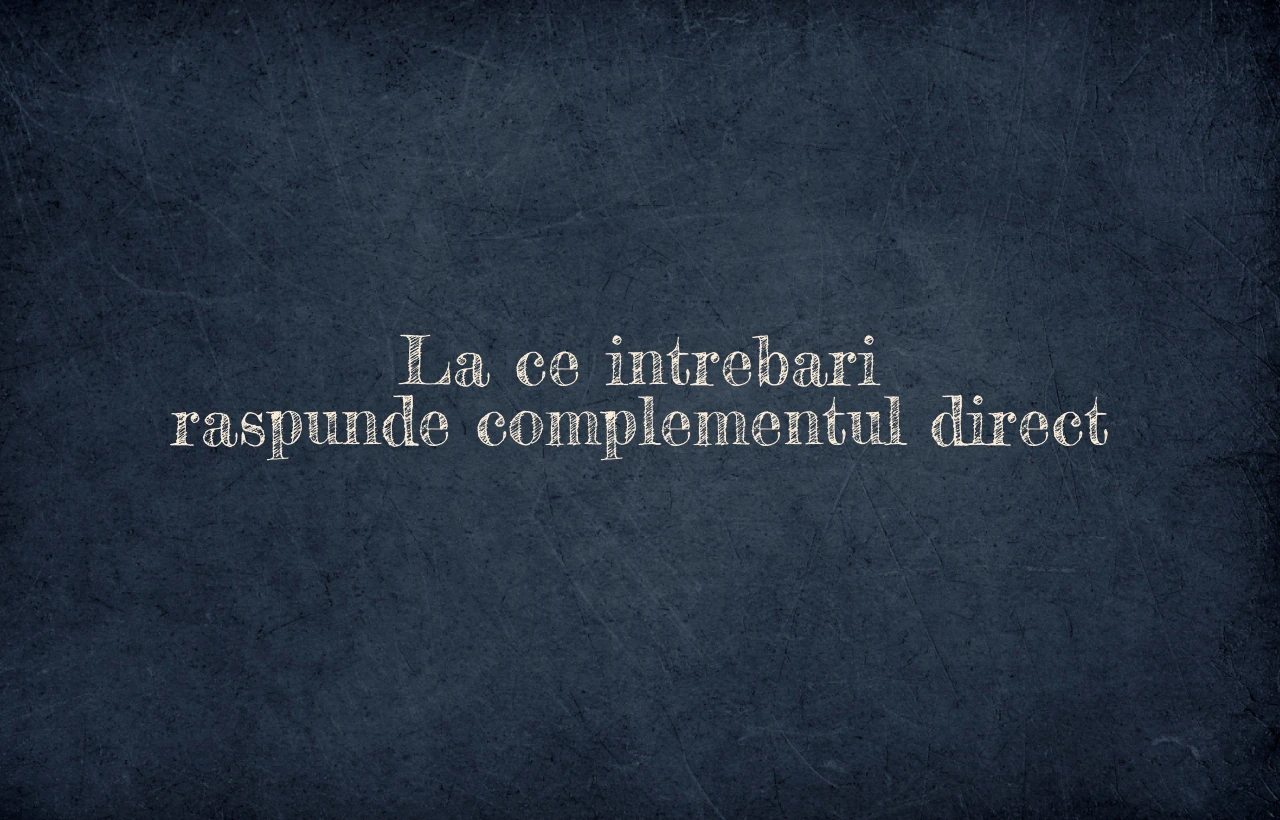 la ce intrebari raspunde complementul direct