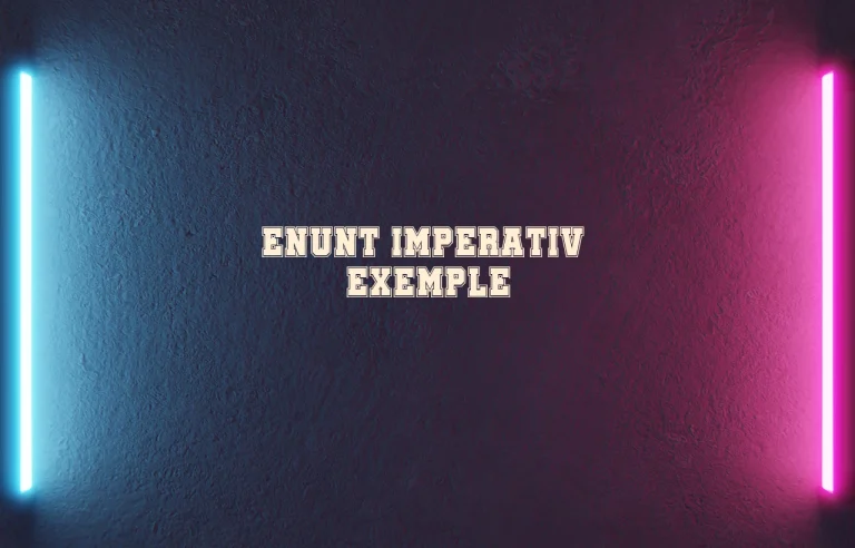 enunt imperativ exemple