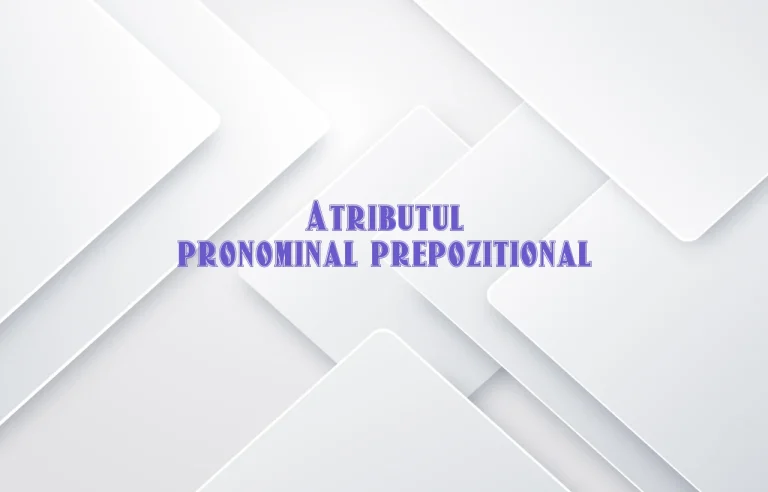 atribut pronominal prepozitional