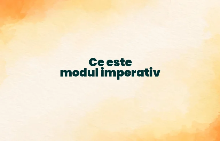 ce este modul imperativ