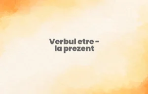 verbul etre la prezent