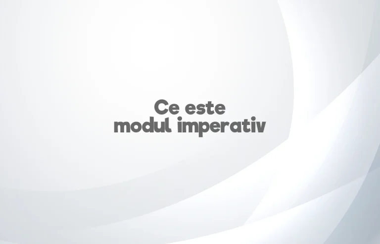 ce este modul imperativ