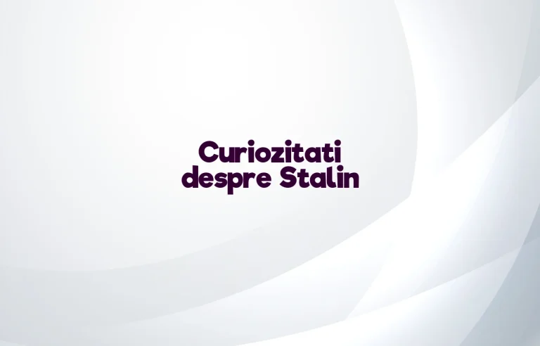 curiozitati despre stalin