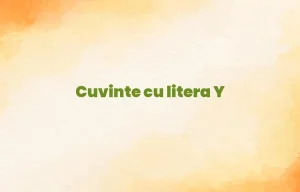 cuvinte cu litera y