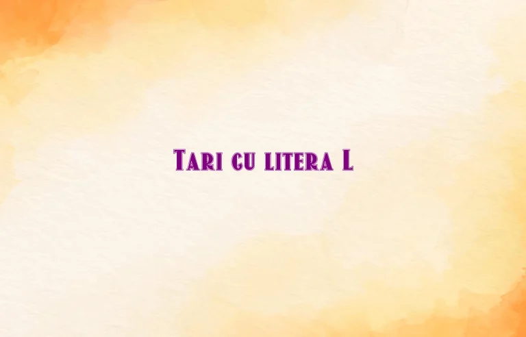 tari cu litera l