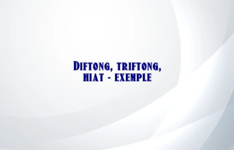 diftong triftong hiat exemple