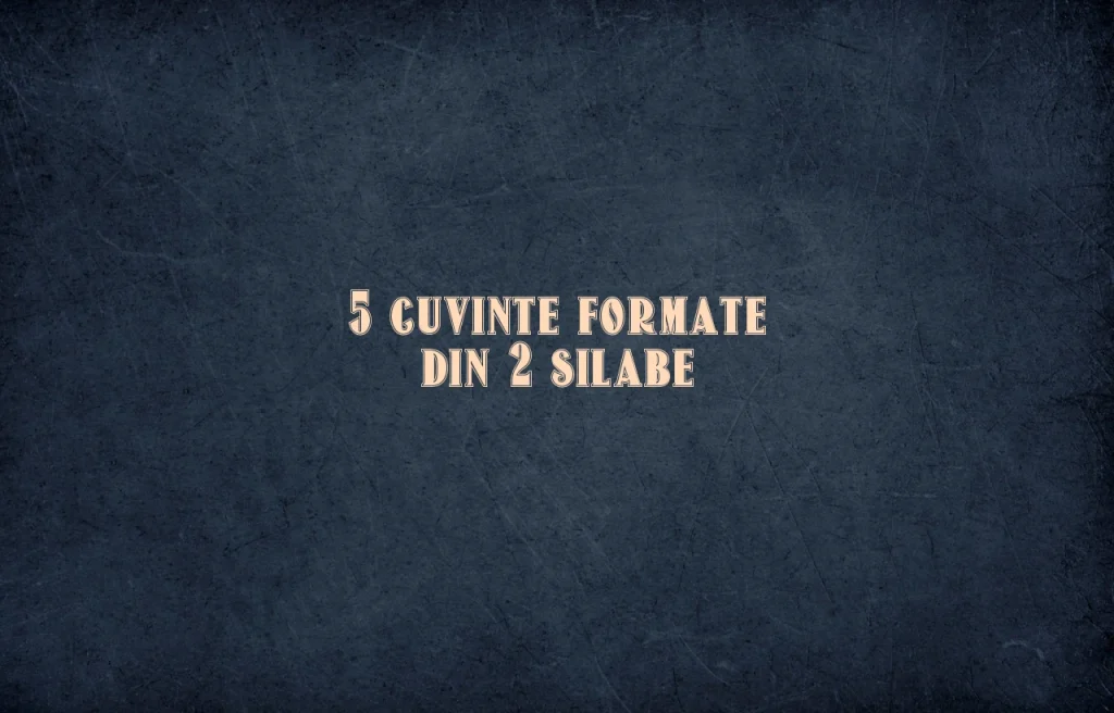 5 cuvinte formate din 2 silabe