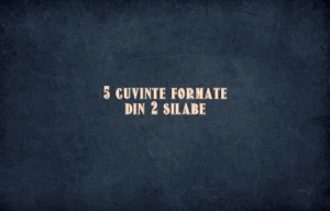 5 cuvinte formate din 2 silabe