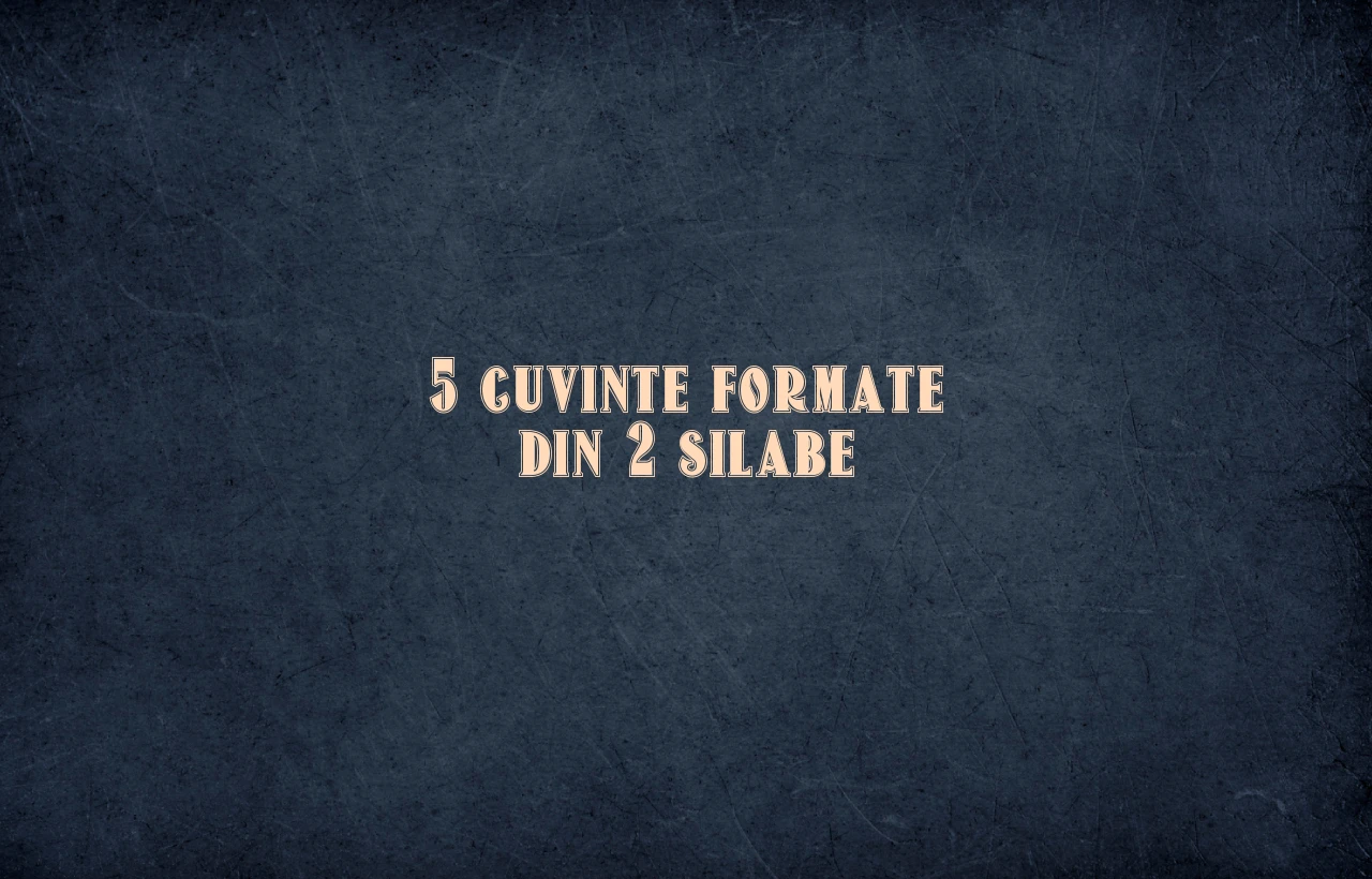 5 cuvinte formate din 2 silabe