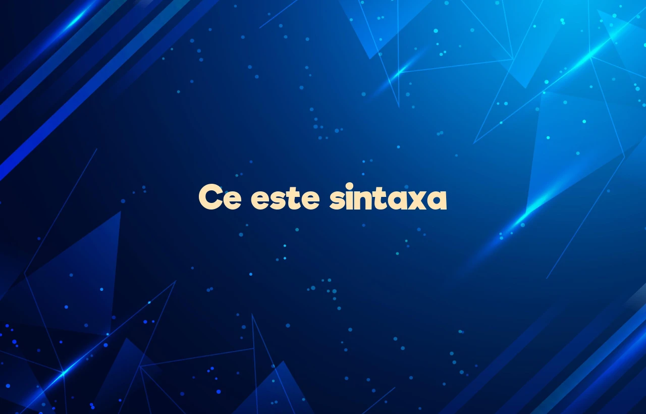 ce este sintaxa