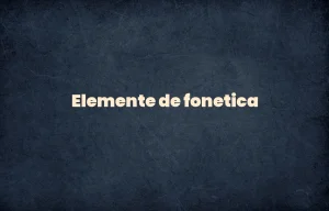 elemente de fonetica
